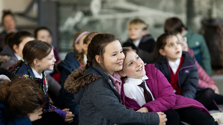 School group visit to East Pool Mine